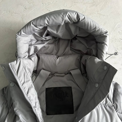 Syn Puffer Coat - Grey/White