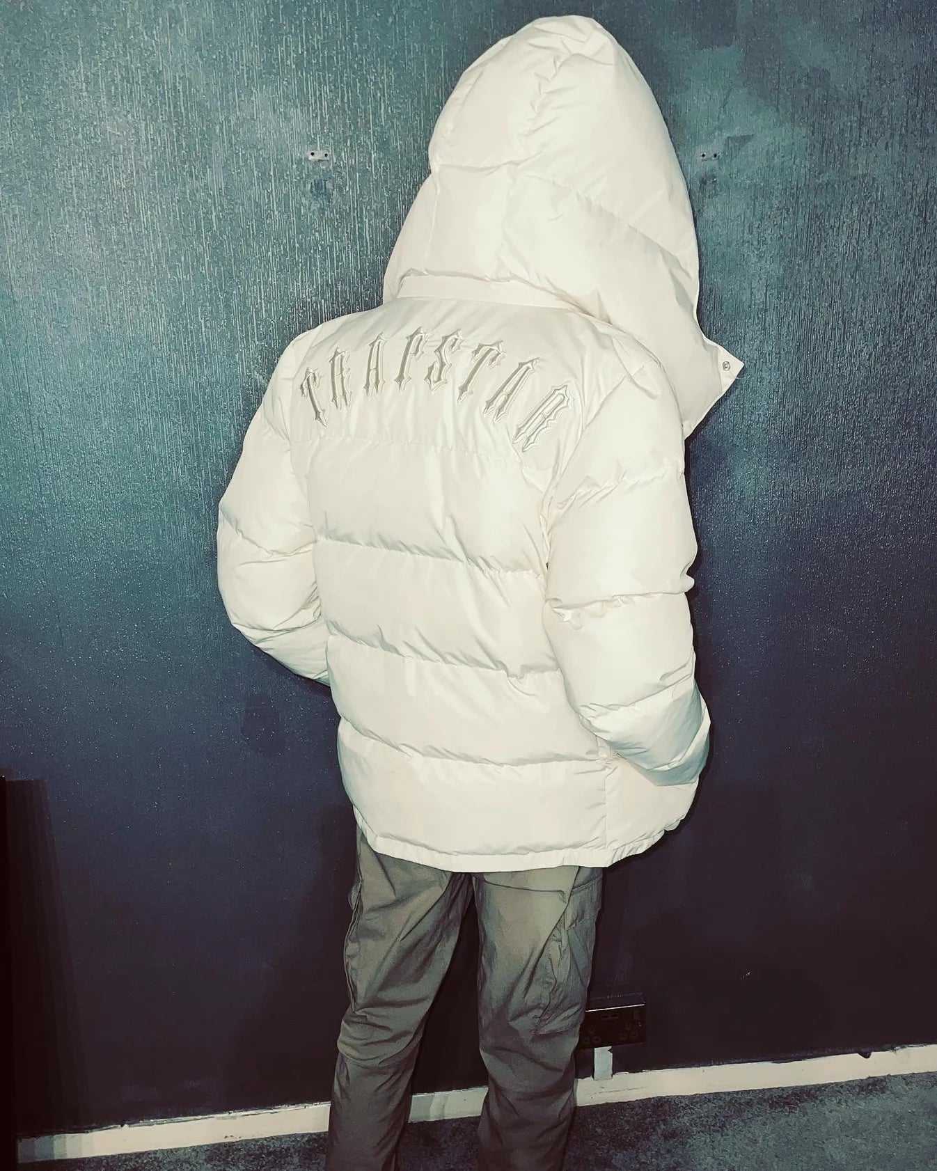 TS Detachable Hooded Puffer Jacket - Cream