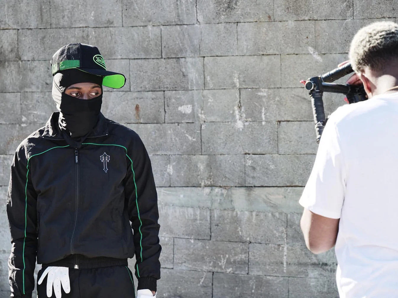 TS Irongate T Shellsuit - Black/Green