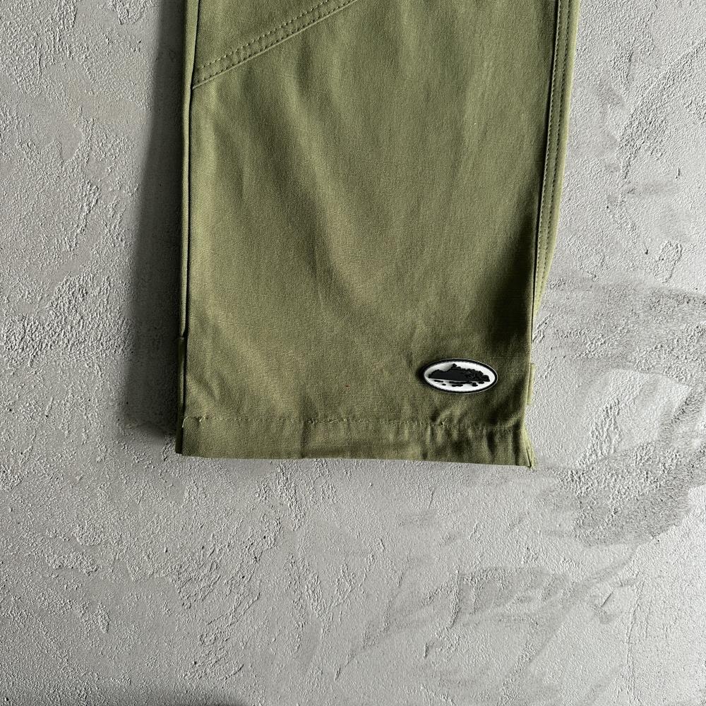 Crtez Slant Pocket Pants - Military Green