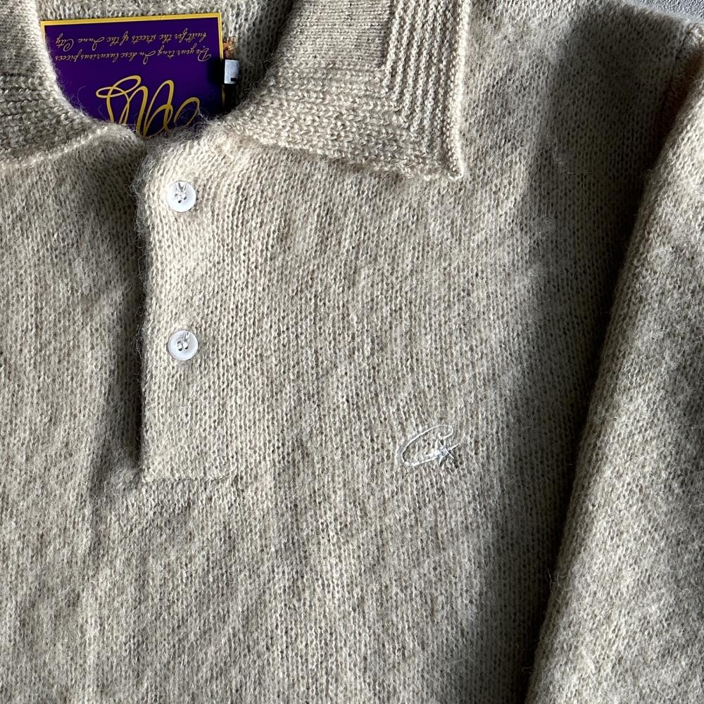 Crtez More Hair Fuzzy Collar Sweater - Cream