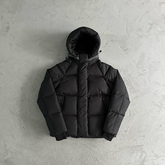 Syn Puffer Coat - Black/Black
