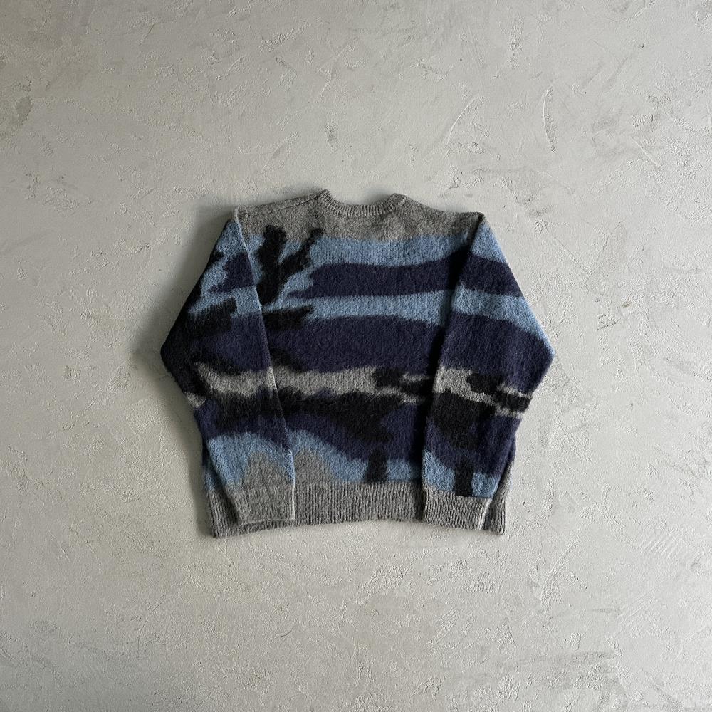 Crtez More Hair Knit Sweater - Deep Ocean Camo