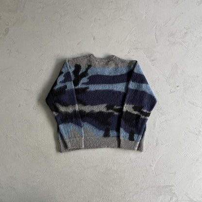 Crtez More Hair Knit Sweater - Deep Ocean Camo