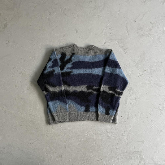 Crtez More Hair Knit Sweater - Deep Ocean Camo