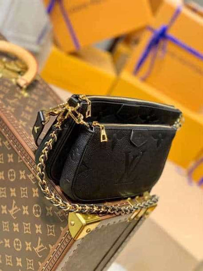 LV Multi Pochette Side Bag - Black