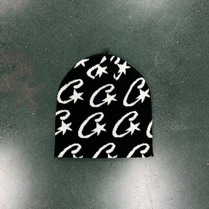 Crtez C-Starz Monogram Beanie - Black