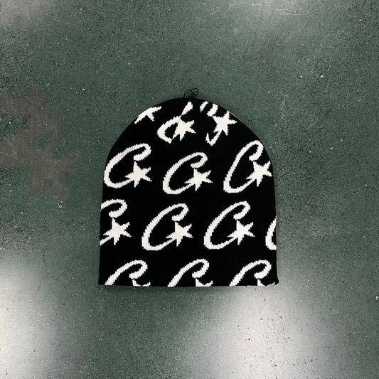 Crtez C-Starz Monogram Beanie - Black