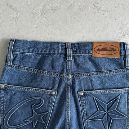 Crtez C-Star Denim Work Pants - Blue