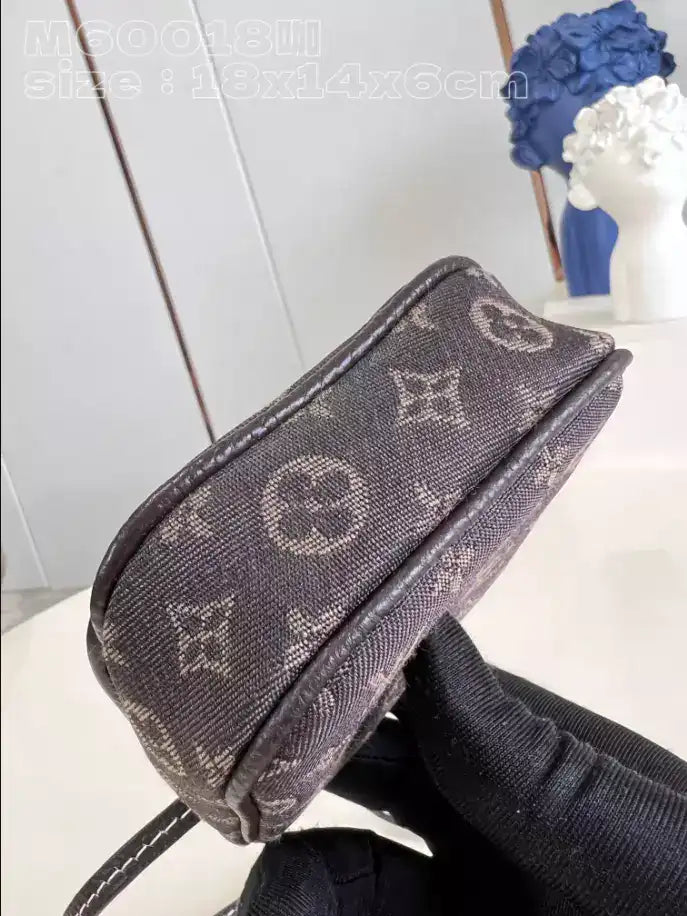 LV Pochette Cancun Pouch Shoulder Bag - Washed Black