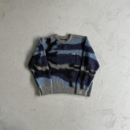 Crtez More Hair Knit Sweater - Deep Ocean Camo