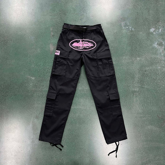 Crtez Island Cargo Pants - Black/Pink