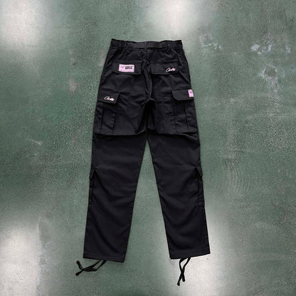 Crtez Island Cargo Pants - Black/Pink