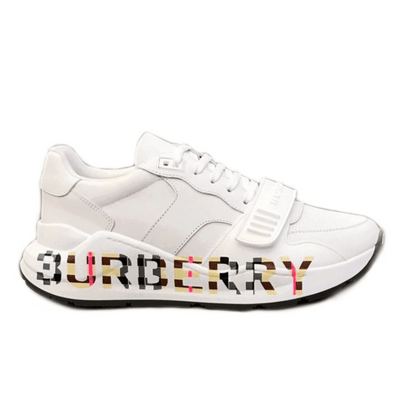 Burberry Logo Strap Sneakers - White
