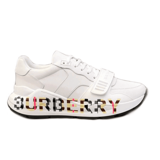 Burberry Logo Strap Sneakers - White
