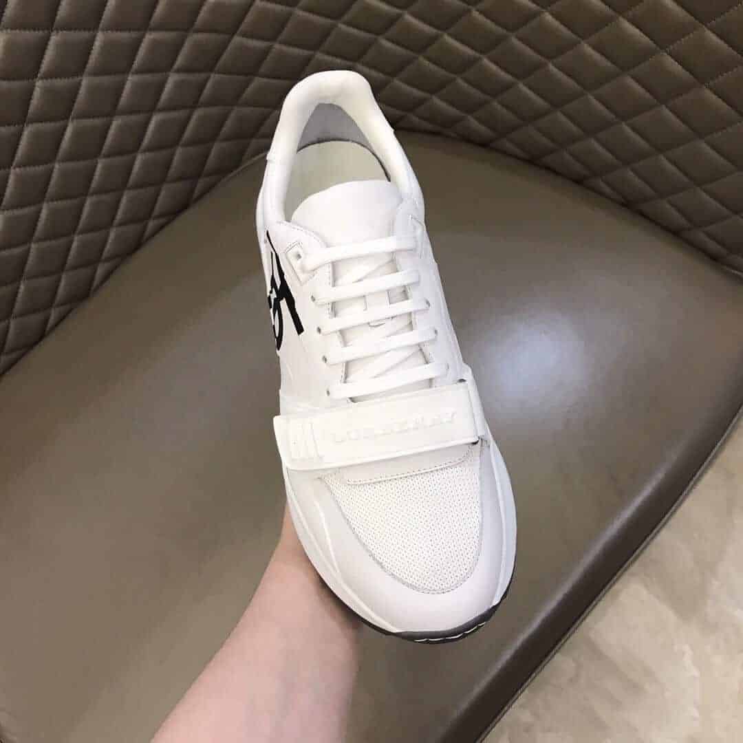 Burberry Logo Strap Sneakers - White
