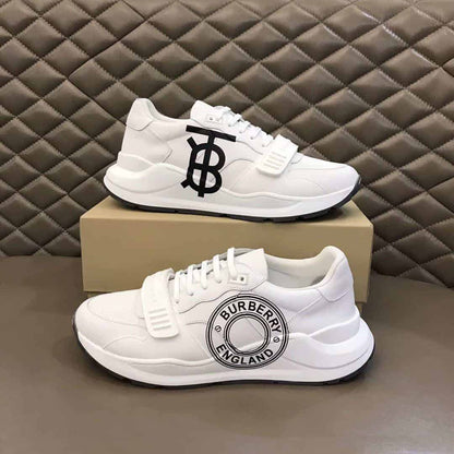 Burberry Logo Strap Sneakers - White