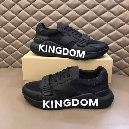 Burberry Regis  Lace-Up Sneakers - Black