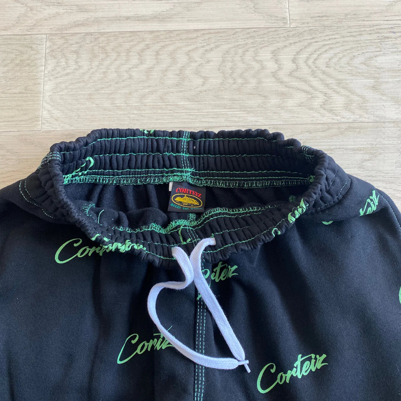 Crtez All Over Print Joggers - Black/Green