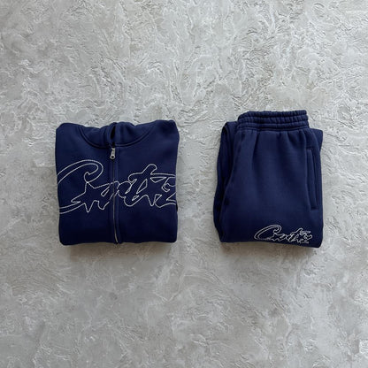 Crtez Thick Stitch Allstarz Zip Set - Navy Blue
