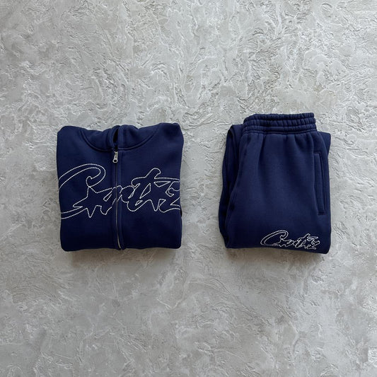 Crtez Thick Stitch Allstarz Zip Set - Navy Blue