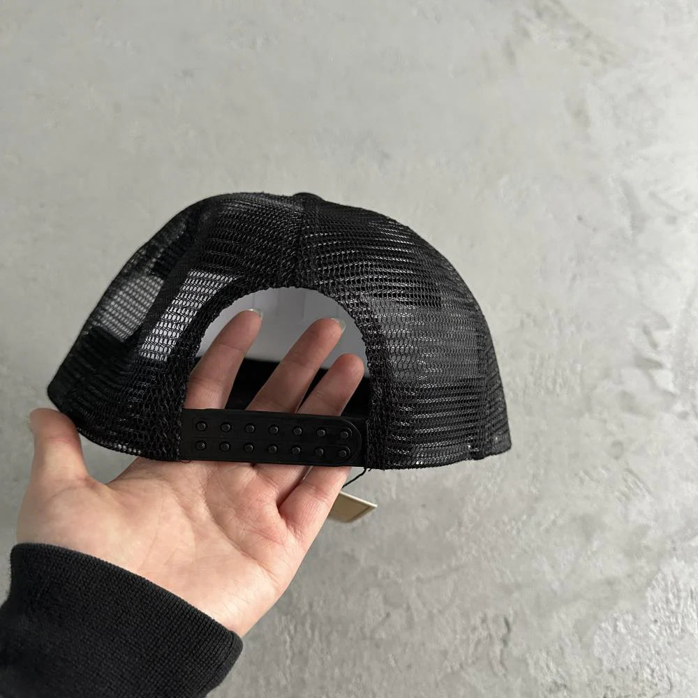 Crtez Puff Print Trucker Cap - Black