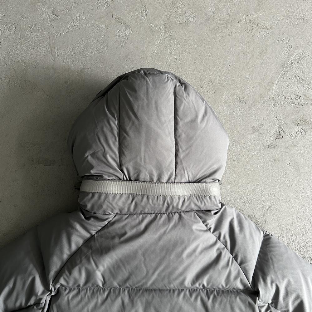 Syn Puffer Coat - Grey/White