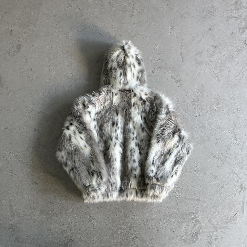 Crtez Faux Fur Hooded Jacket - White