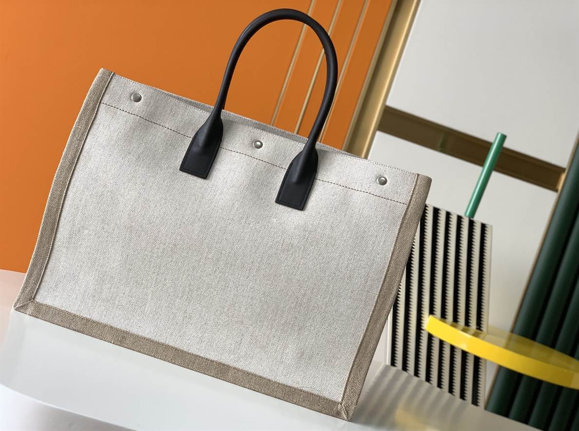 YSL Rive Gauche Tote Bag - White