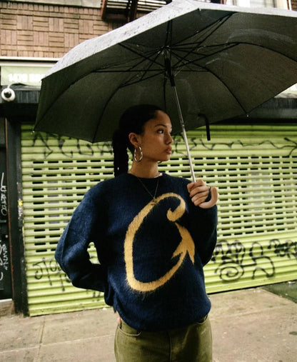 Crtez C-Star More Hair Knit Sweater - Navy