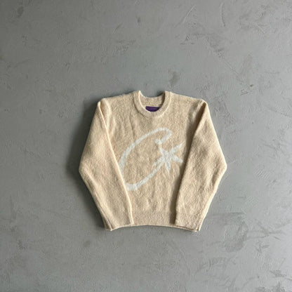 Crtez C-Star More Hair Knit Sweater - Beige