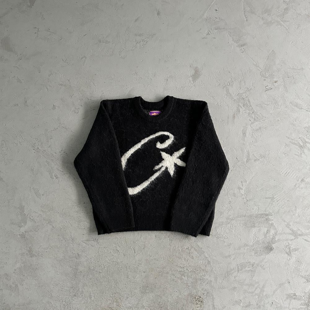 Crtez C-Star More Hair Knit Sweater - Black