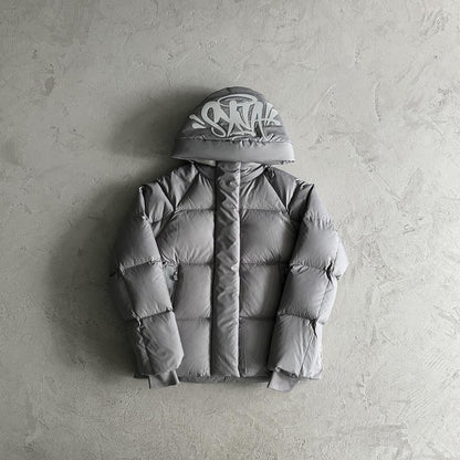 Syn Puffer Coat - Grey/White