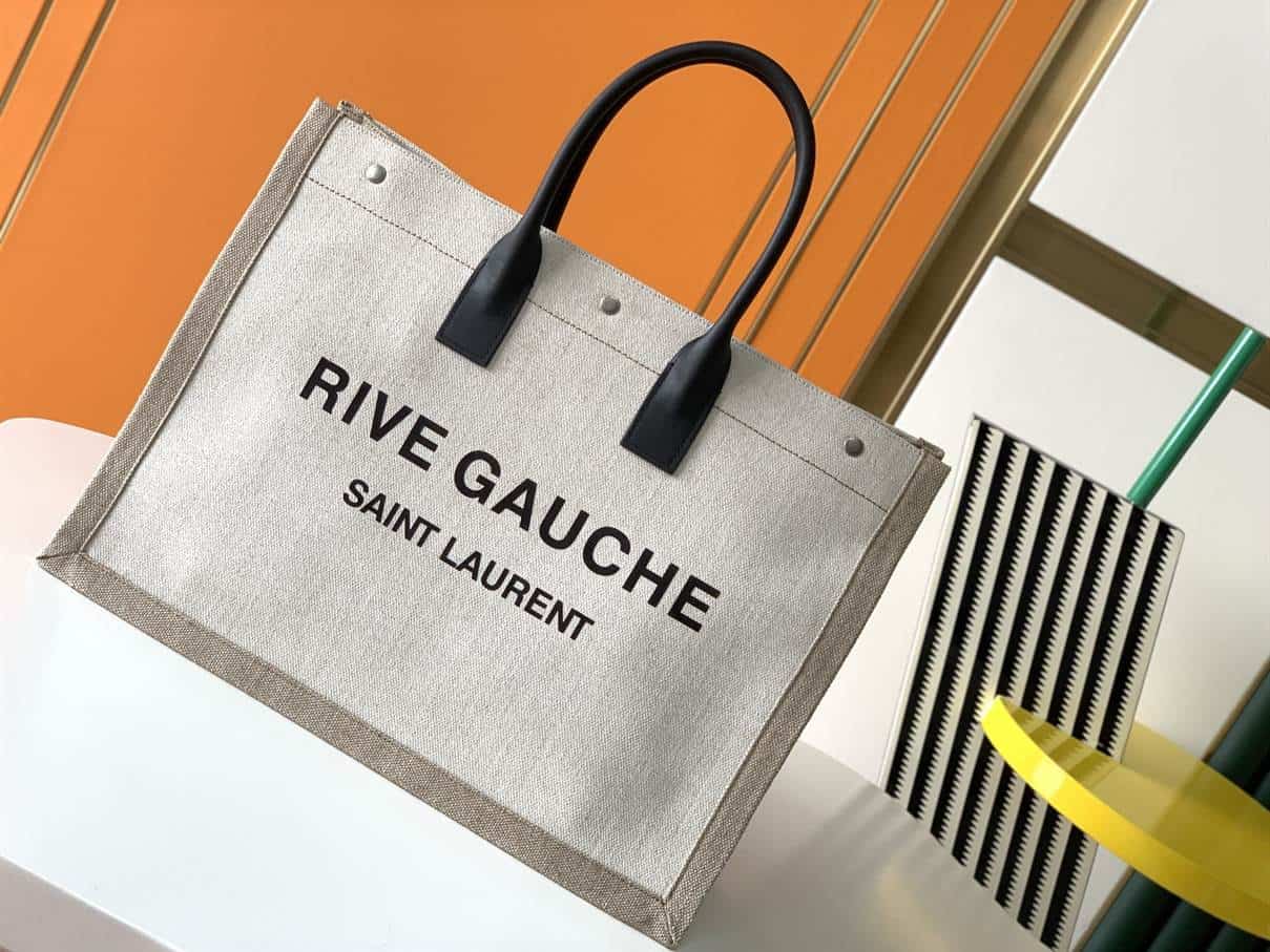 YSL Rive Gauche Tote Bag - White