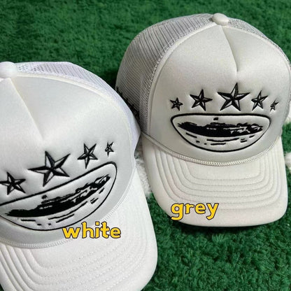Crtez 5 Star Embroidery Trucker Caps