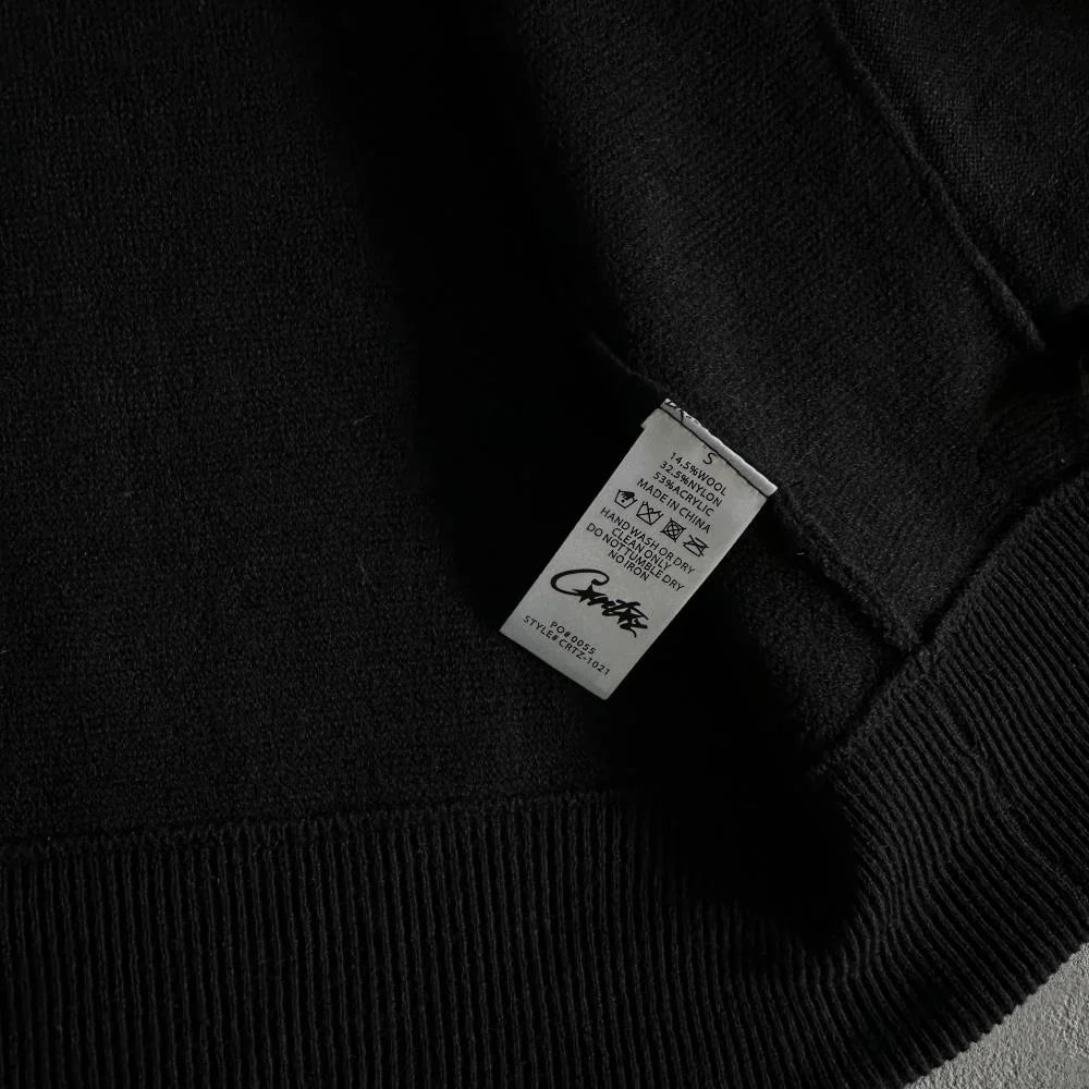 Crtez Knit Zip-Up Fleece - Black