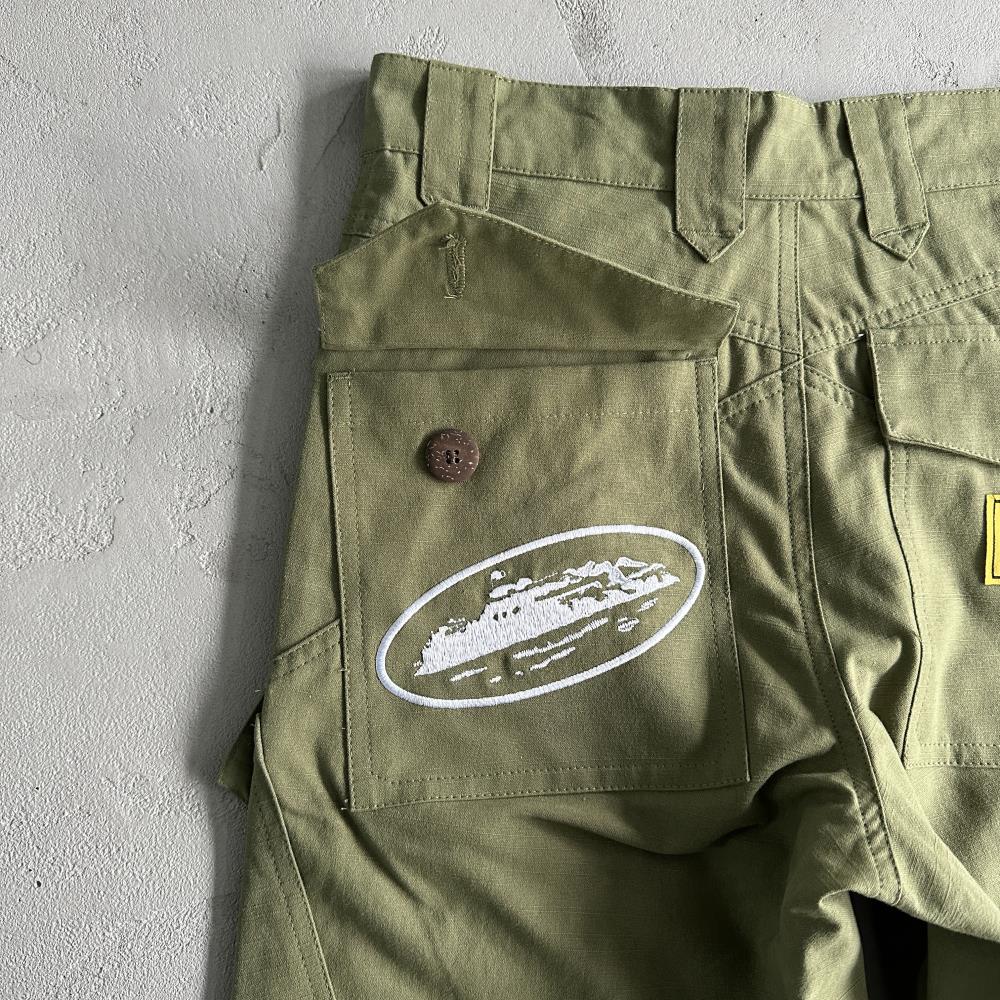 Crtez Slant Pocket Pants - Military Green