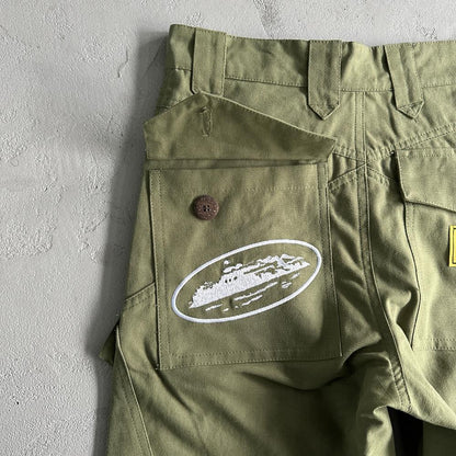 Crtez Slant Pocket Pants - Military Green