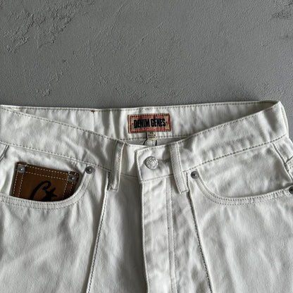 Crtez Denim Shorts - White