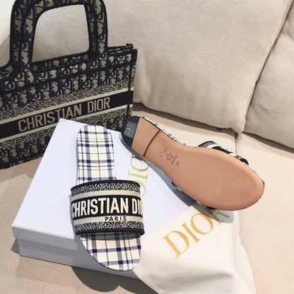 Dior Slip On Sandals - White/Blue