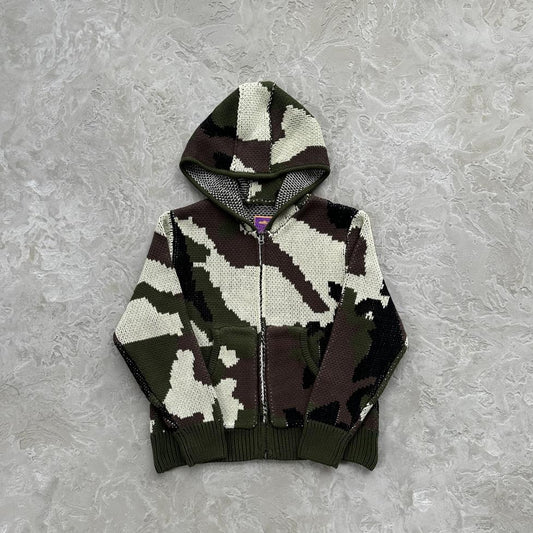 Crtez Alcatraz Heavy Knit Zip Hoodie - Camo