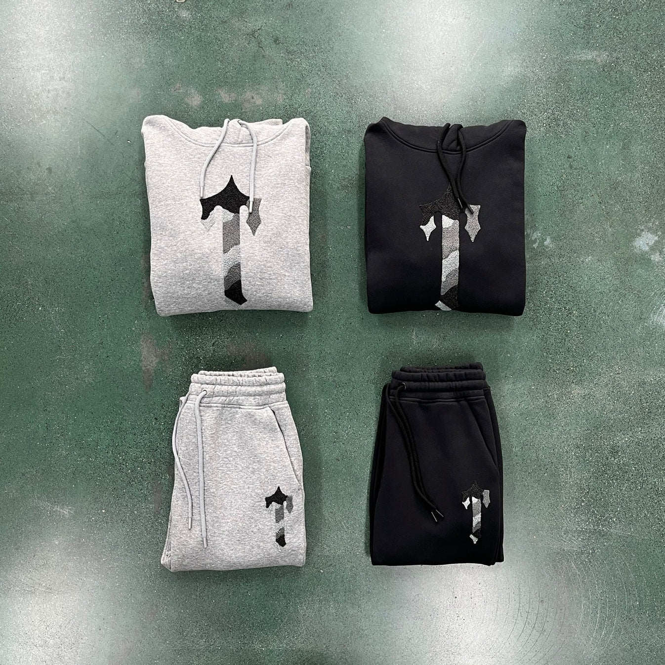 TS Camo T Tracksuit - Black/Grey