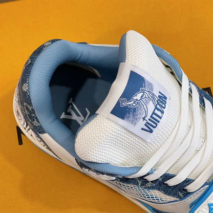 LV Trainer Sneakers - White/Blue