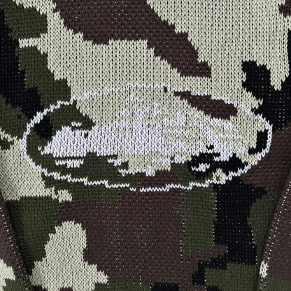 Crtez Alcatraz Heavy Knit Zip Hoodie - Camo