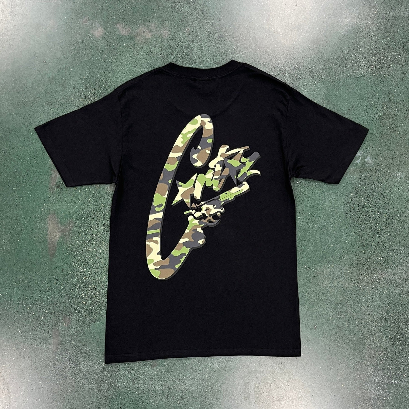 Crtez Camo Gunslinger T-Shirt - Black/White