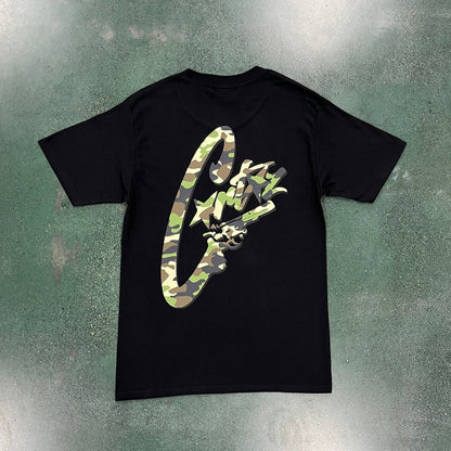 Crtez Camo Gunslinger T-Shirt - Black/White