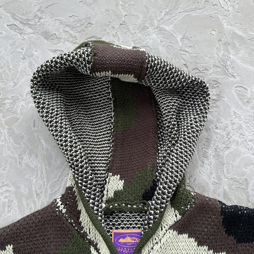 Crtez Alcatraz Heavy Knit Zip Hoodie - Camo