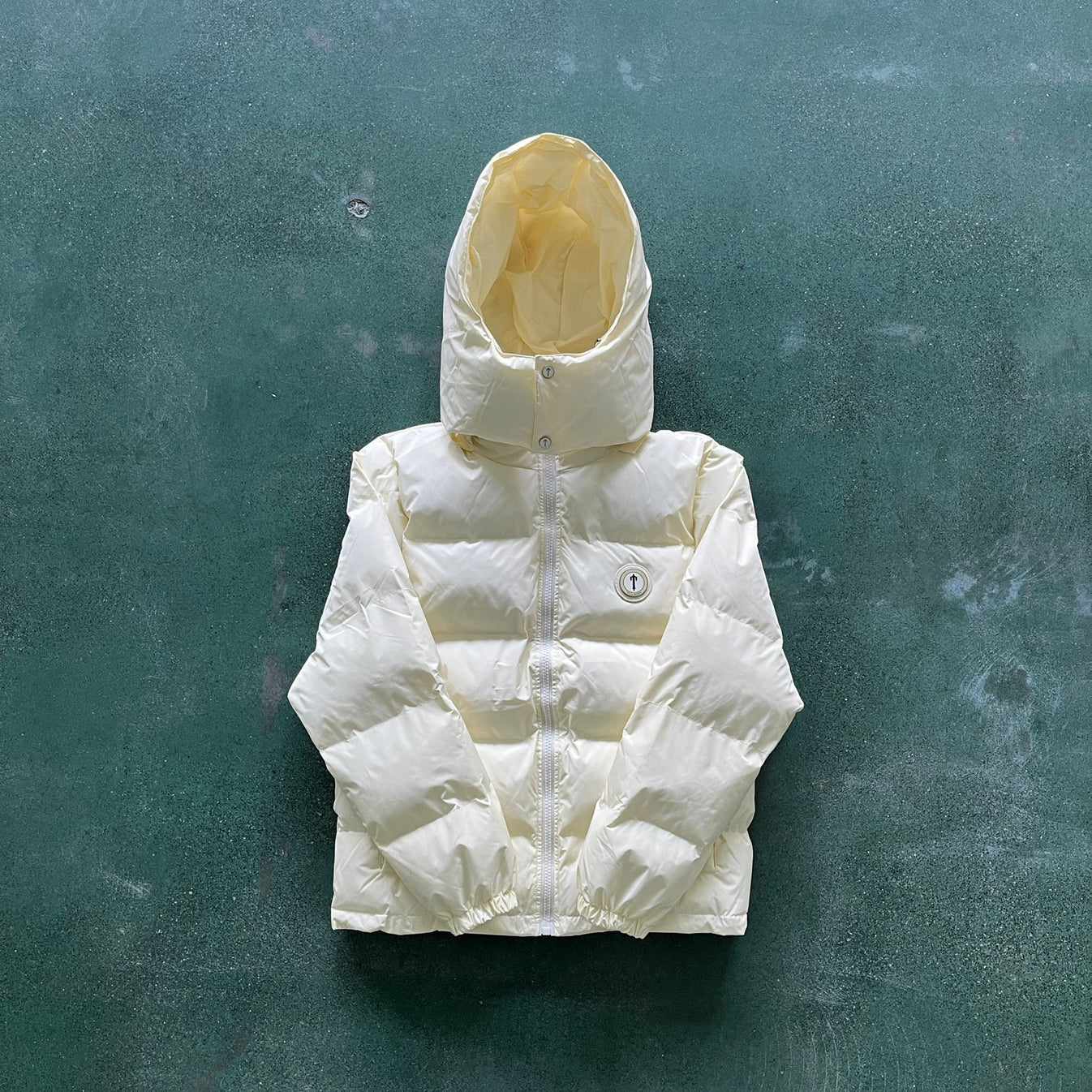 TS Detachable Hooded Puffer Jacket - Cream
