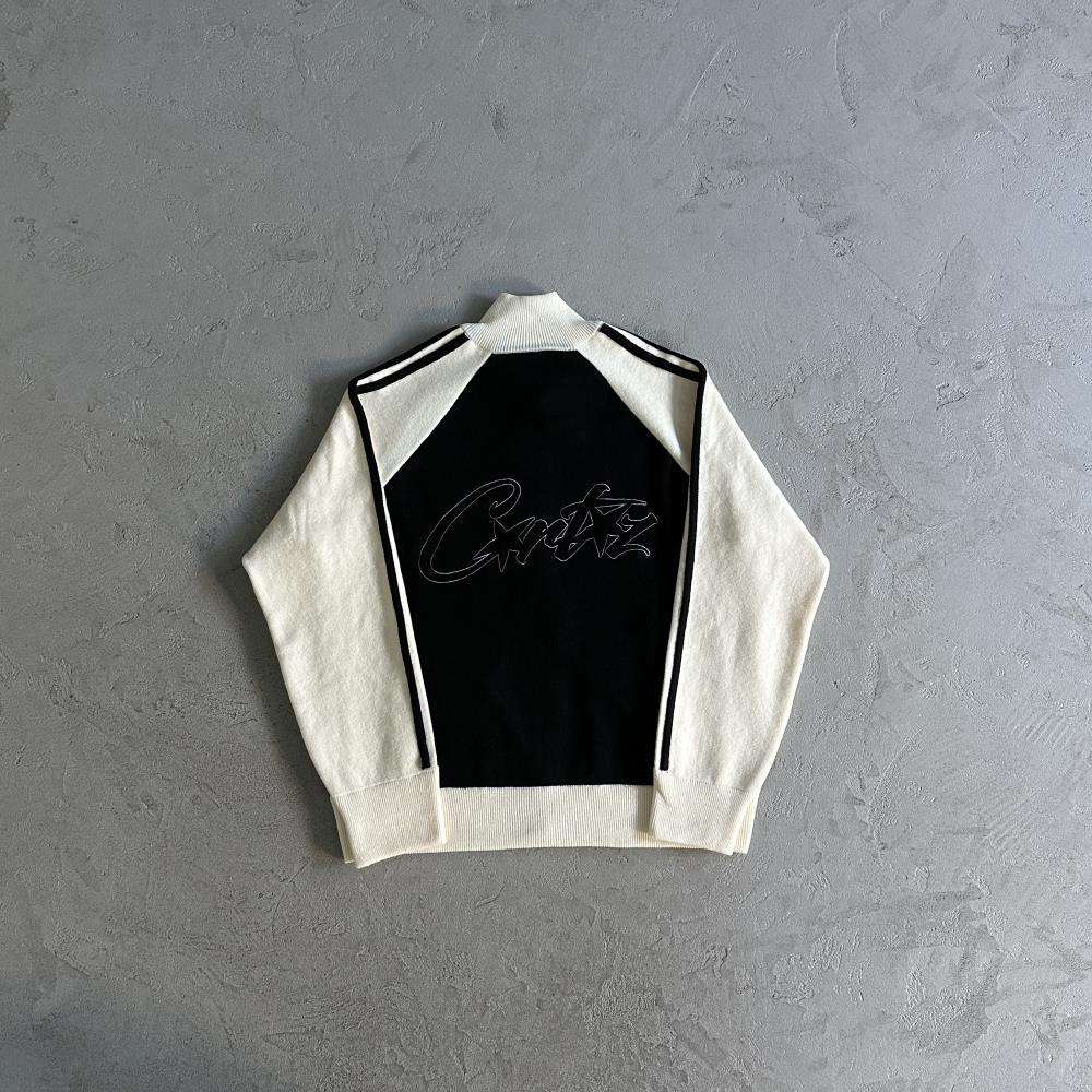 Crtez Knit Zip Fleece - White/Black