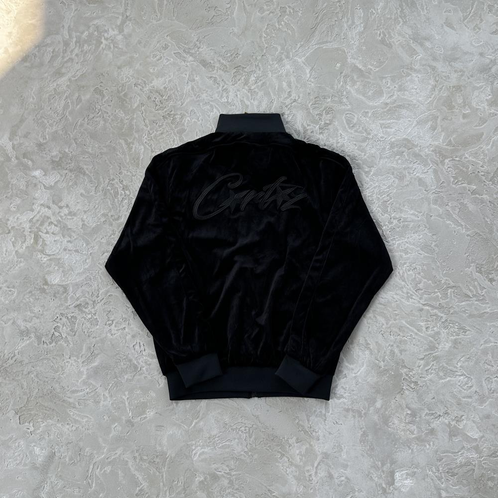 Crtez Velvet Tracksuit - Black/Black